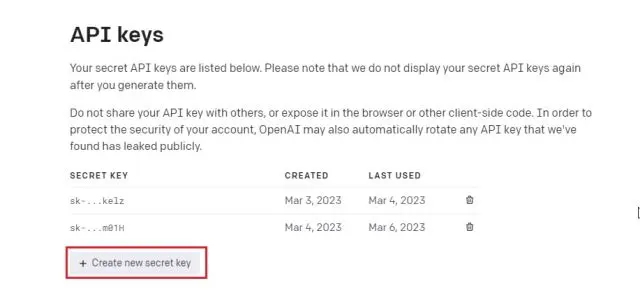 یک OpenAI API Key دریافت کنید