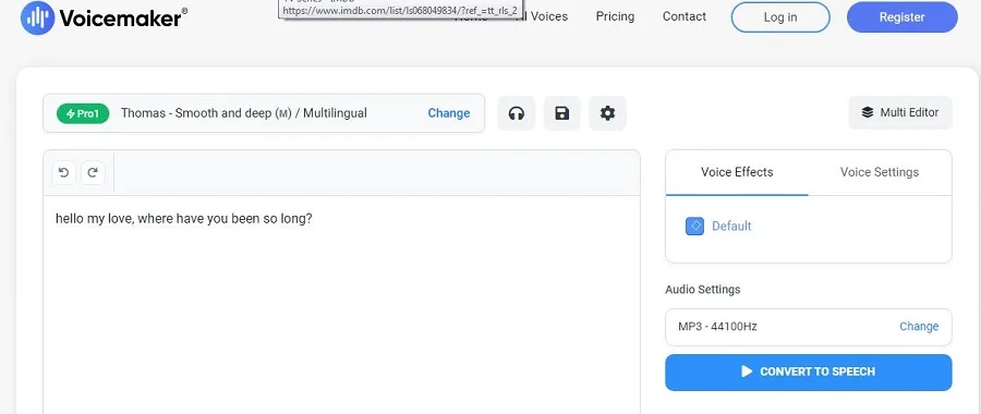  هوش مصنوعی تولیدکننده صدا Voicemaker