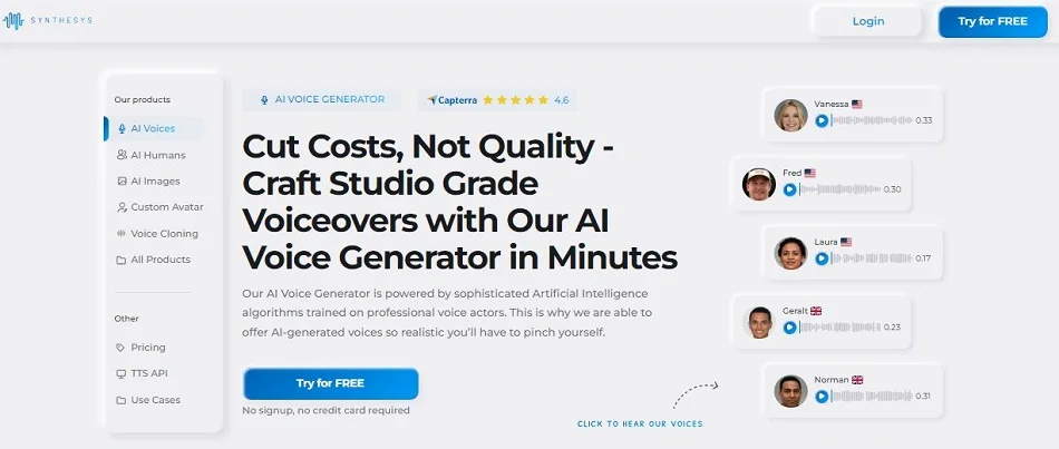  هوش مصنوعی تولیدکننده صدا Synthesys 