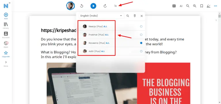 Natural Readers  extension