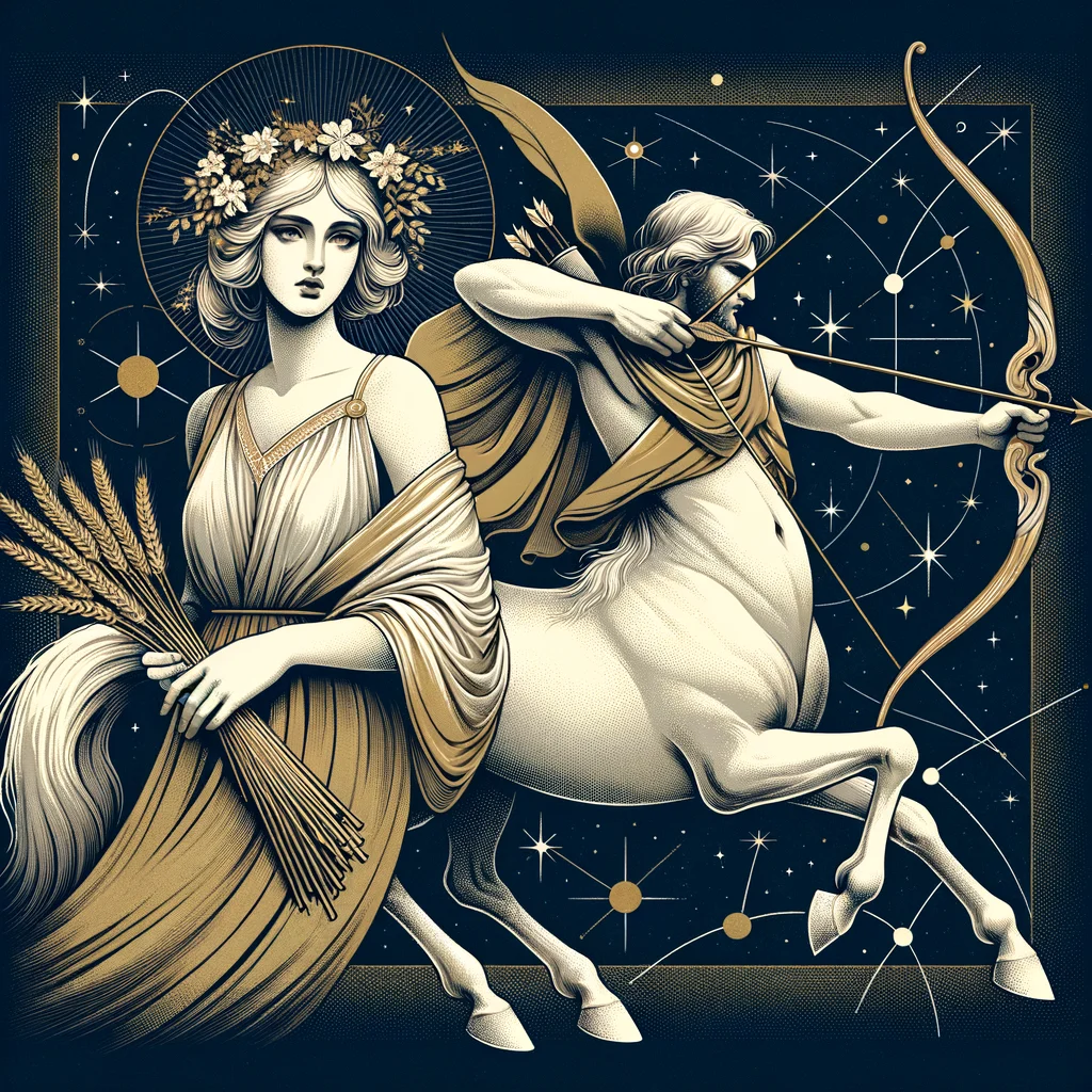 Virgo and Sagittarius Zodiac -
