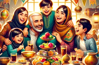 خانواده ایرانی با سفره هفت سین در جشن نوروز