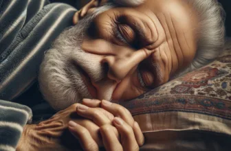 پیرمرد بیمار در حال دعا برای سلامتی و شفای بیماری