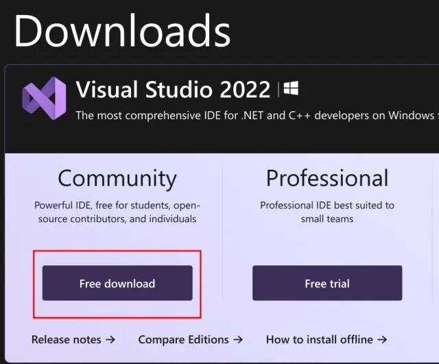 دانلود Visual Studio ۲۰۲۲