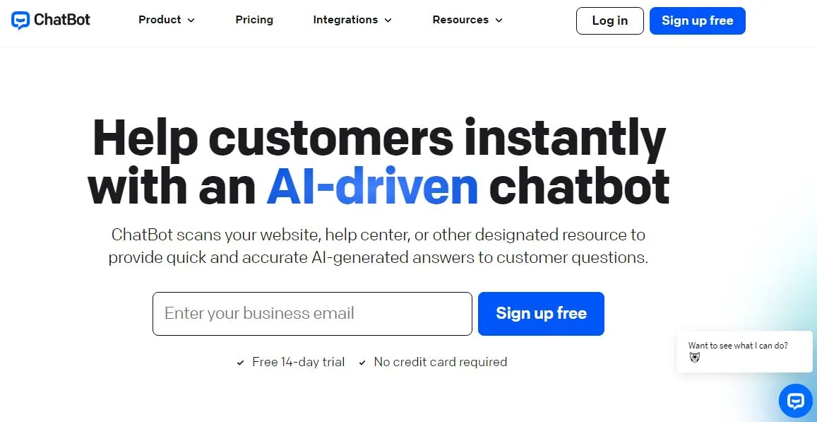 ChatBot برای طراحی وب سایت با هوش مصنوعی