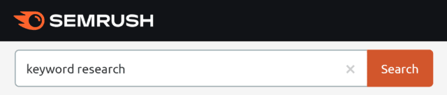 جستجو با یک کلمه کلیدی در Semrush