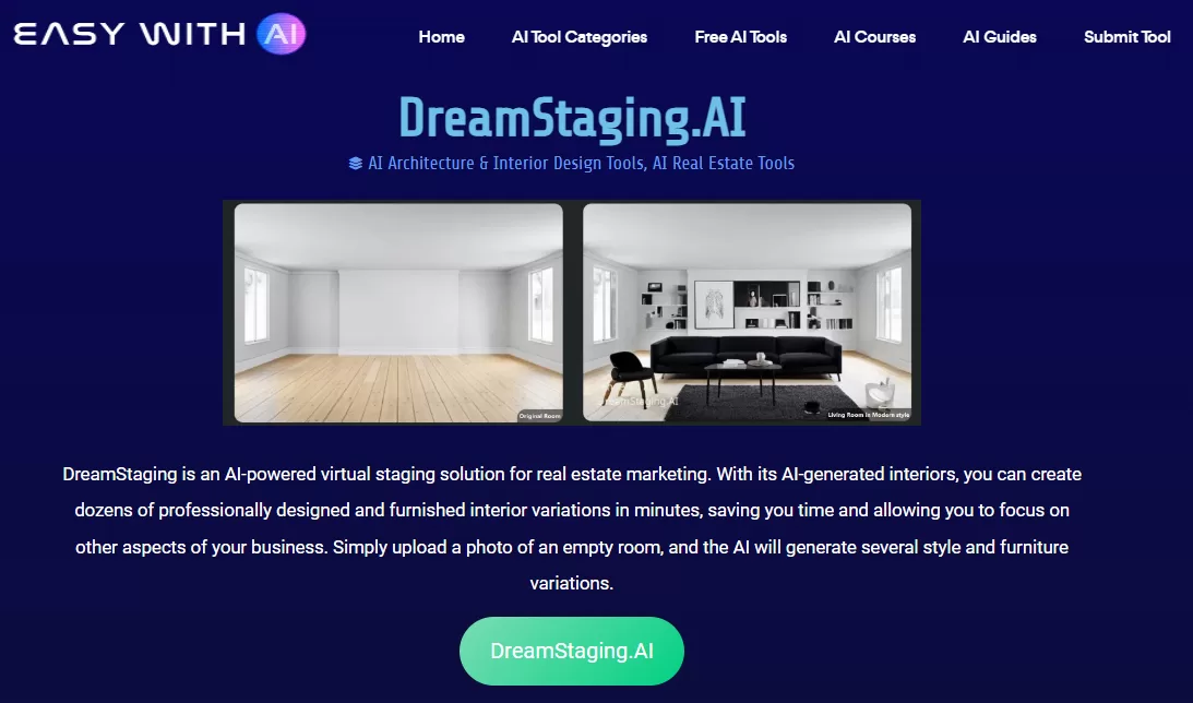 هوش مصنوعی برای طراحی داخلی DreamStaging