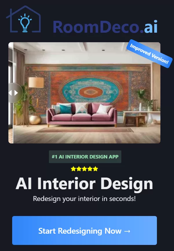 هوش مصنوعی برای طراحی داخلی roomDeco
