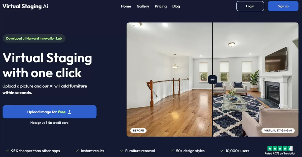 هوش مصنوعی برای طراحی داخلی Virtual staging 